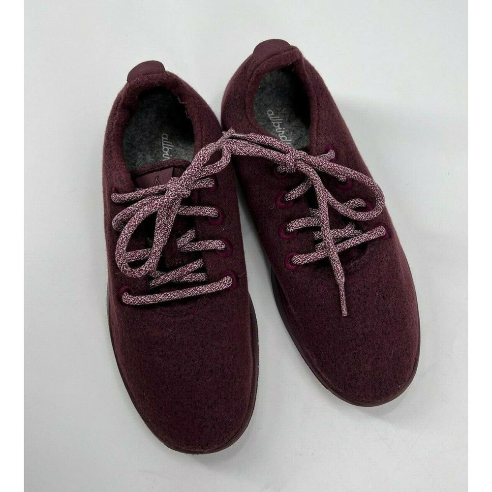 Allbirds Men Size 8 Made in Korea Wool Runners Red Maroon Sneakers Running Shoes